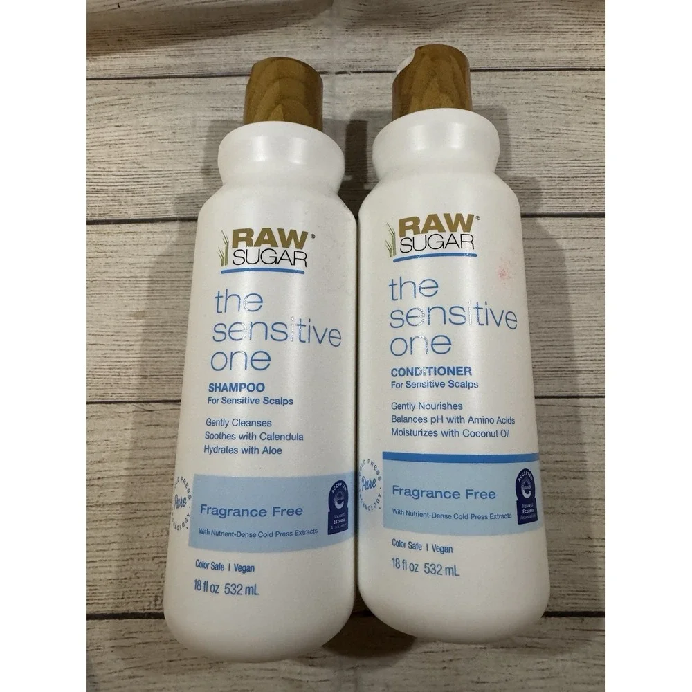 Fragrance Free Raw Sugar The Sensitive One Shampoo & Condition - 18 ounce each